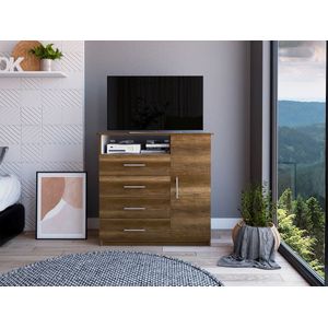 Organizador Barlovento, Cobre y Blanco, con cuatro cajones