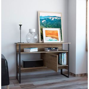 Mueble Auxiliar Recibidor Chiesa, Miel, con patas en acero negras