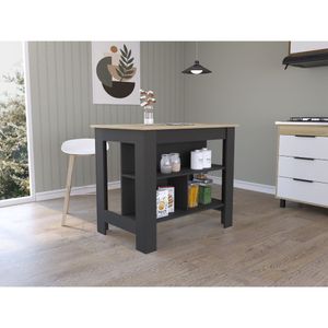 Mesa Auxiliar Cala, Wengue Café Claro y Blanco, con amplia superficie en la mesa ZF