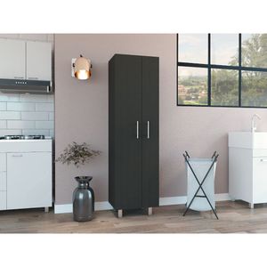 Mueble de Aseo Romana, Wengue y Blanco, con cinco entrepaños organizadores