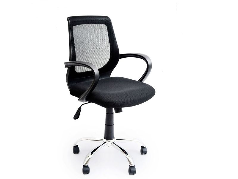 Silla de Escritorio Viena, Negro, con cómodo espaldar y rodachinas para su  fácil desplazamiento - Distrihogar