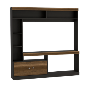 Mesa para TV Clasic, Wengue y Cobre, para televisor de 55 pulgadas