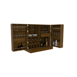 Bar Sienega, Cobre, con espacio para botellas y porta copas