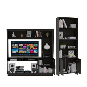 Combo Sala Farid, Rack de Tv + Biblioteca