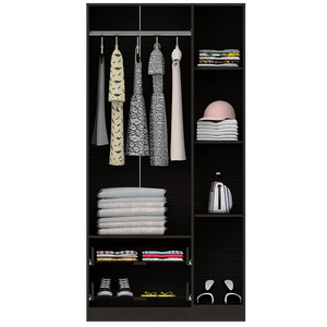 Closet América, Wengue, con dos cajones y variedad de entrepaños