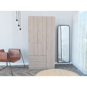 Closet América, Humo, con dos cajones y amplios espacios para guardar ropa ZF