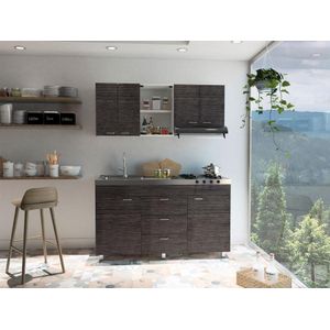 Cocina Integral Laurel, Gris y Blanco, no incluye mesón