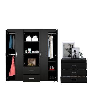 Combo Habitación Perla, Closet + Comoda