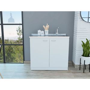 Gabinete Inferior Cantabria, Blanco, ideal para espacio reducidos ZF