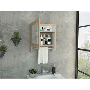 Gabinete de Baño Aqua, Beige y Blanco, incluye espejo