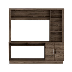 Mesa de TV Romeo, Castaño, con espacio para televisor de 55 pulgadas