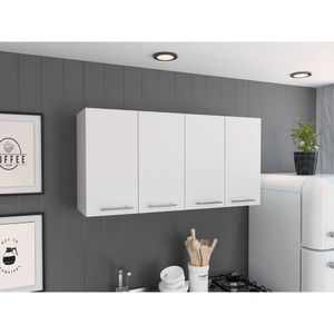 Gabinete Superior Nizki, Blanco Nevado, con cuatro puertas abatibles ZF