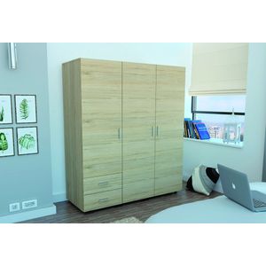 Closet Light, Beige y Blanco, con dos cajones organizadores y dos entrepaños para zapatos
