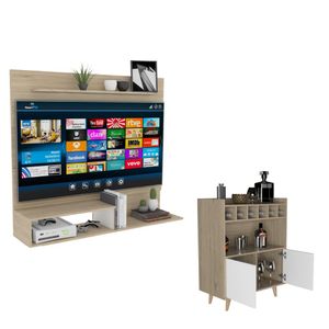 Combo Sala Drac, Panel de Tv + Bar