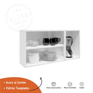 Alacena Superior Con vidrio Multipa Bertolini Negro
