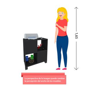 Biblioteca Estantería Librero Bertolini Color Negro