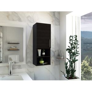 Gabinete de Baño Oporto, Wengue, con espacio para guardar objetos de aseo personal