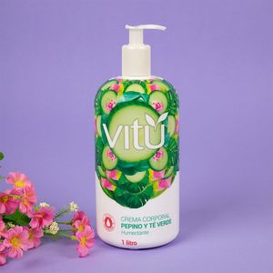 Crema Corporal  Vitú Pepino y té verde 1L