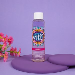 Loción Desmaquilladora Dual Vitu Para Ojos Y Labios Con Aceite De Almendras Y Extracto De Aguas Marinas