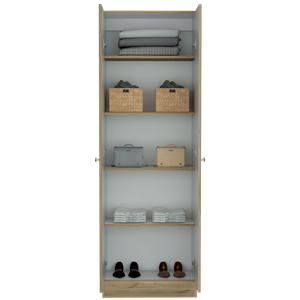 Closet Ainara, Café claro y Blanco, con cinco entrepaños