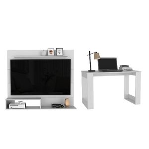 Combo Habitación Amaru, Panel de Tv + Escritorio