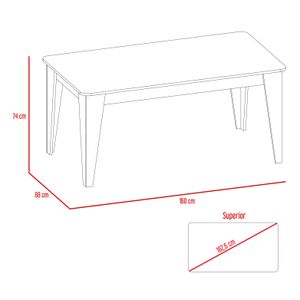 Mesa Comedor Torino 160 RTA Habano