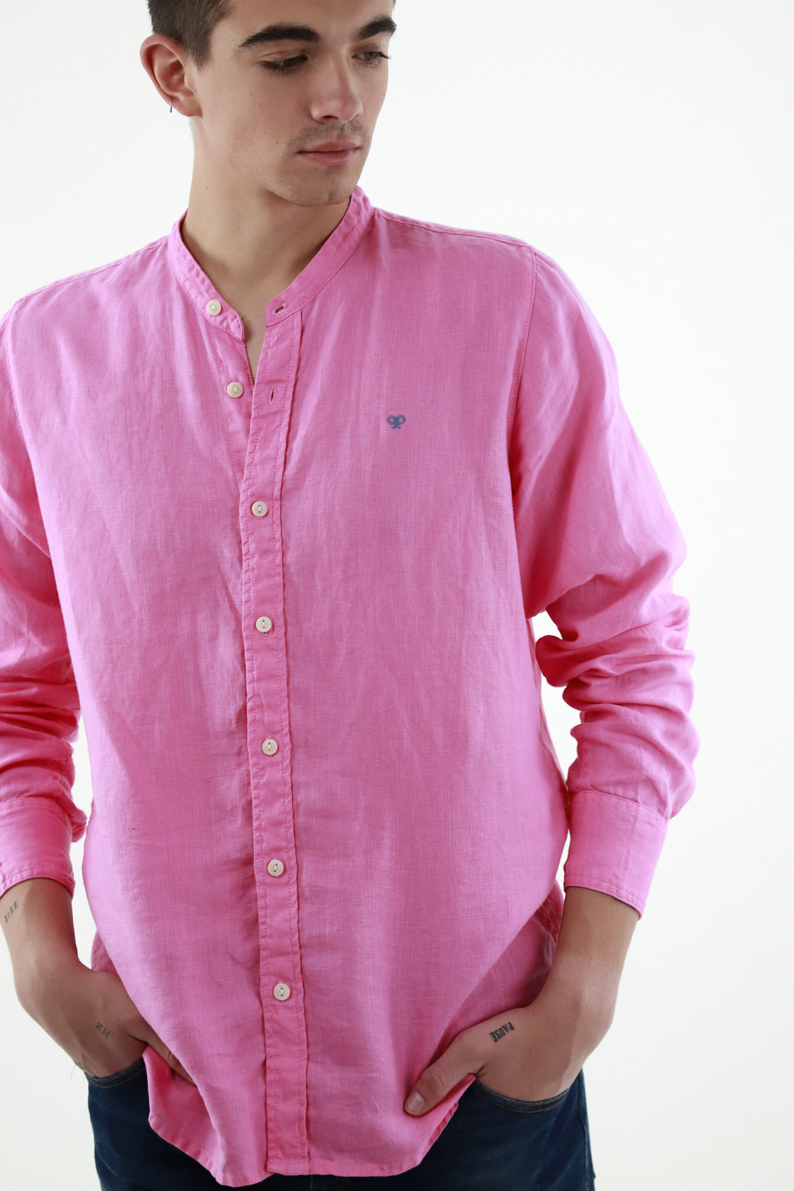 semiconductor Incompetencia Gracioso Camisa rosada manga larga para hombre - Agaval