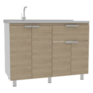Mueble Inferior Fendi RTA Blanco + Rovere