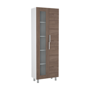 Mueble Alacena Fendi RTA Blanco + Castaño