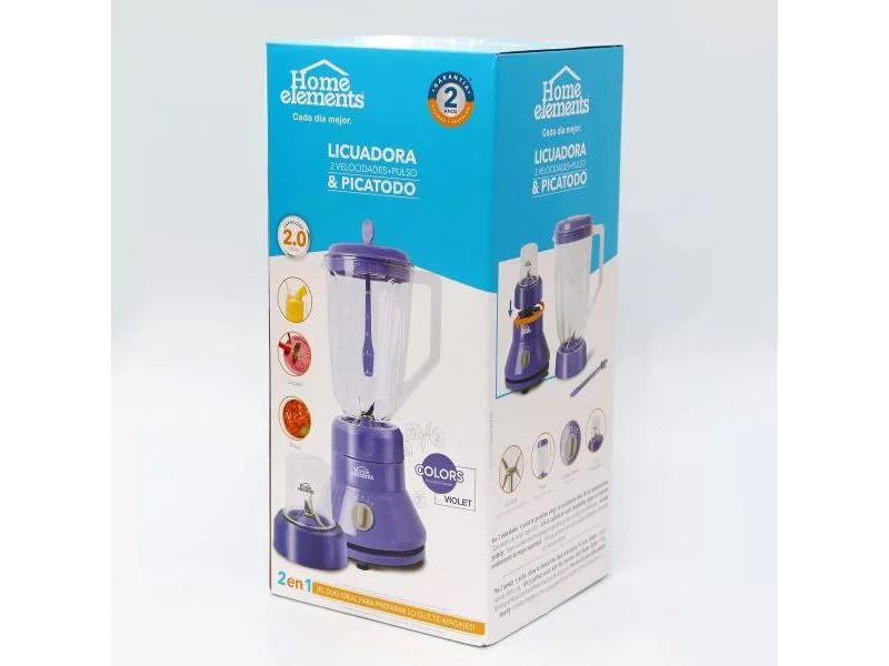 Licuadora 2 Velocidades Picatodo L nea Violet Home Elements Agaval