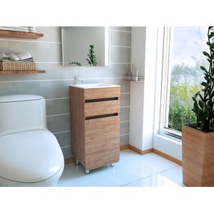 Mueble Lavamanos Aluvia Corona Miel + Plomo