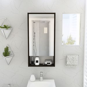Gabinete Superior para Baño Cuta Bertolini Color Wengue