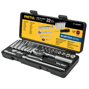 Juego Copas Rachet 1/4" 22 Piezas Std Pretul