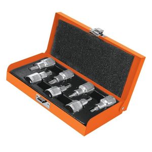 Juego De 7 Copas Puntas Torx Truper Mando De 1/2"