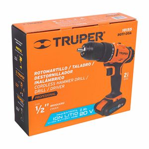 Rotomartillo Inalámbrico 1/2" Profesional 20V Ion Litio Truper