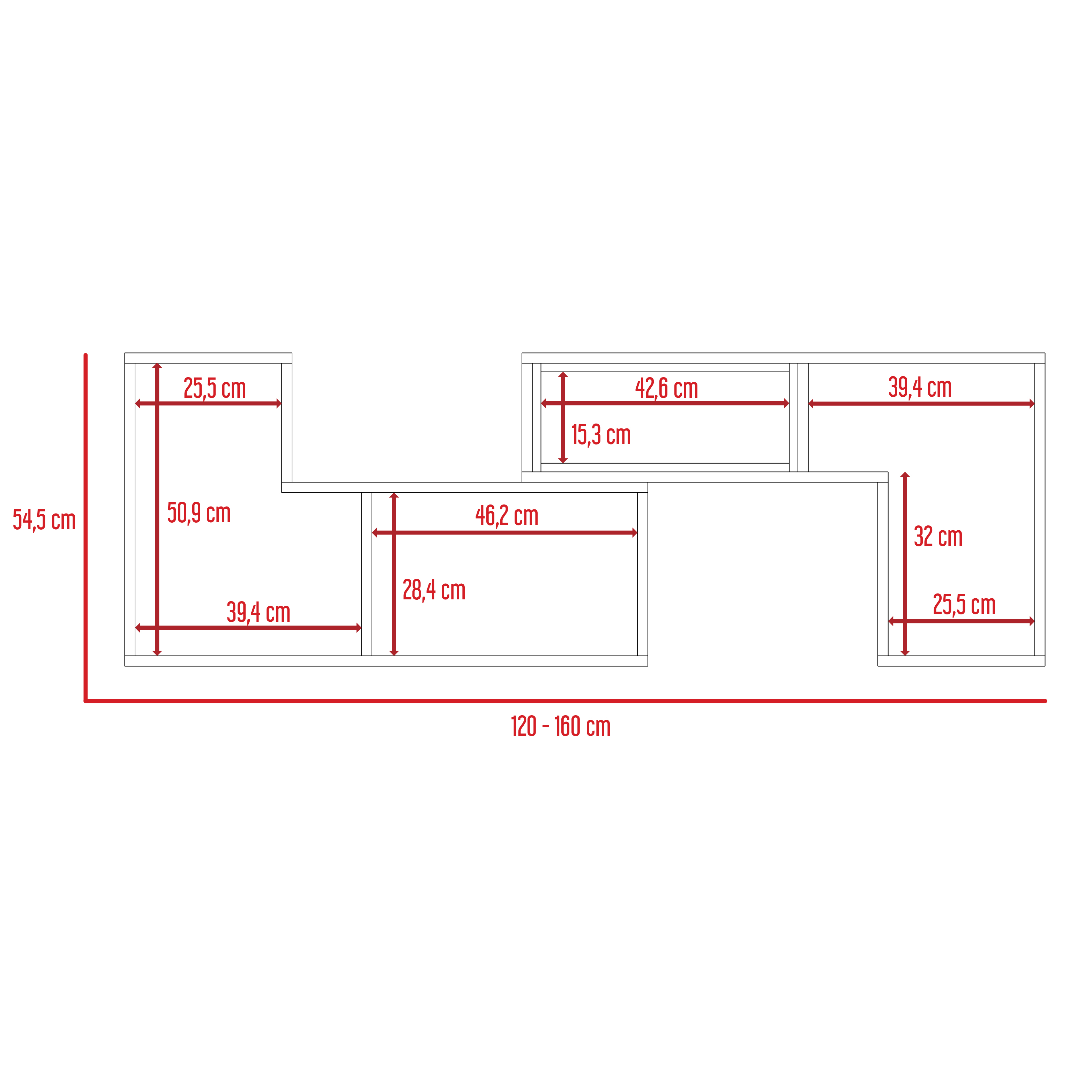 Rack TV Extensible Beijing RTA Wengue - Agaval
