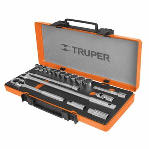 Juego de Copas Mm. de Truper Cuadro 1/2" 19 Piezas