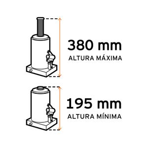 Gato Hidráulico de 4 Toneladas Tipo Botella | Truper