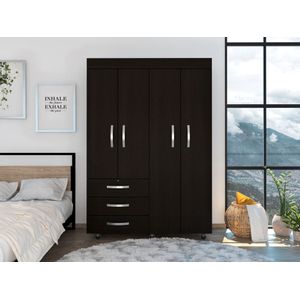 Closet Vienne, Wengue, con Cuatro Cajones Deslizables  ZF