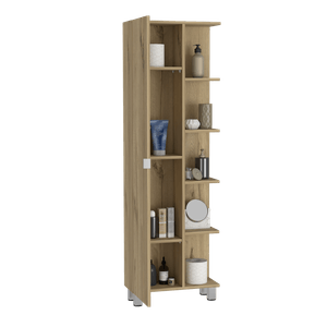 Mueble Esquinero Arán, Café Claro, con Variedad de Entrepaños ZF