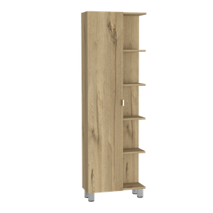 Mueble Esquinero Arán, Café Claro, con Variedad de Entrepaños ZF