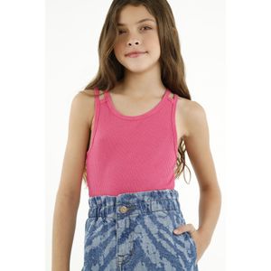 Blusa rosada manga sisa para niña