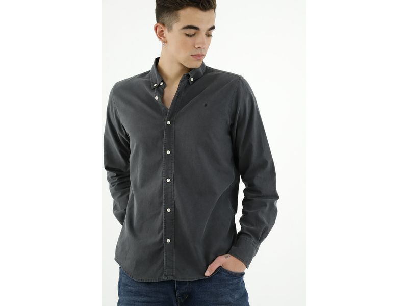 Camisas grises para hombre new arrivals