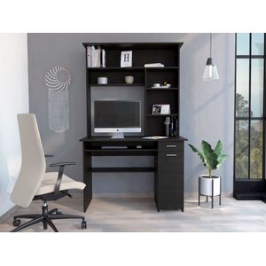Escritorio Hucth, Wengue, con Una Cajón Deslizable y Puerta Batiente  ZF