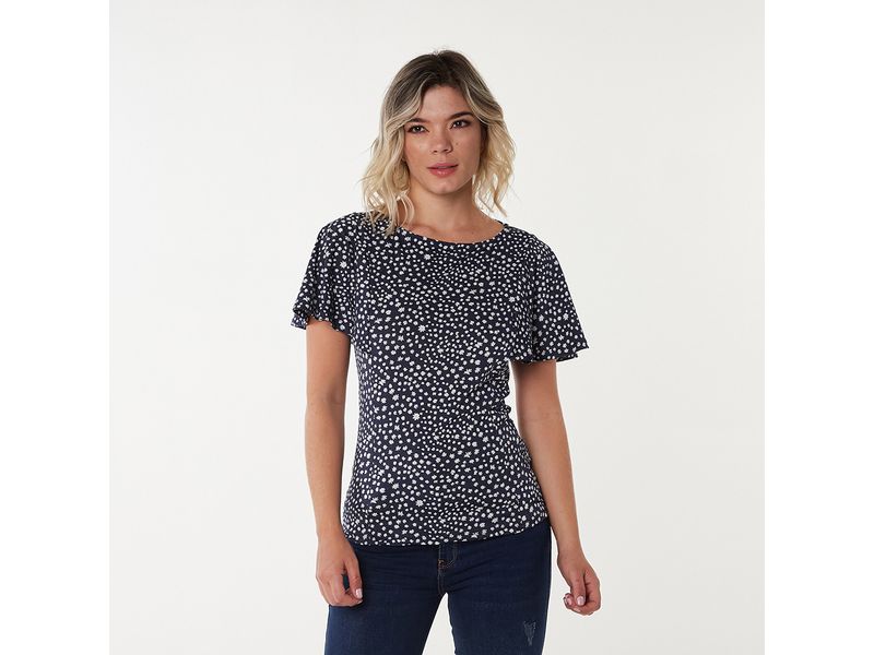 BLUSA PATPRIMO MUJER 30091483 IN BL MC CU AZUL Agaval